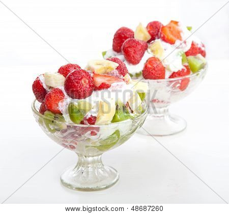Jordbær. Frugt. frugtsalat