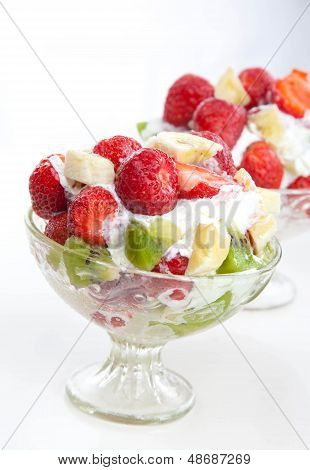 Jordbær. Frugt. frugtsalat