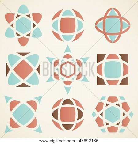Abstrakte Logo-Design-Elemente,