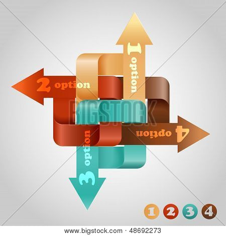 벡터 Complecated Infographic 구성표