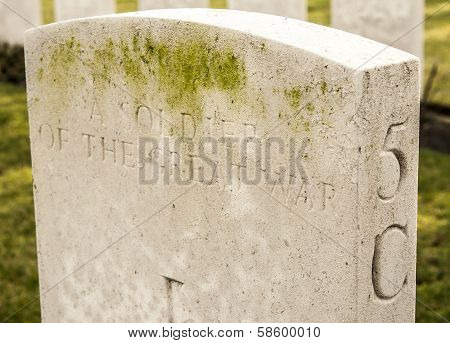 A Soldier Of The Great War In Flanders Fields