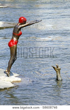 Swimmer Statue