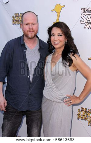 Joss Whedon and Ming-Na Wen at the 39th Annual Saturn Awards, The Castaway, Burbank, CA 06-26-13