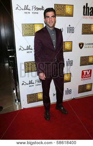 Zachary Quinto at the 3rd Annual Critics' Choice Television Awards, Beverly Hilton Hotel, Beverly Hills, CA 06-10-13