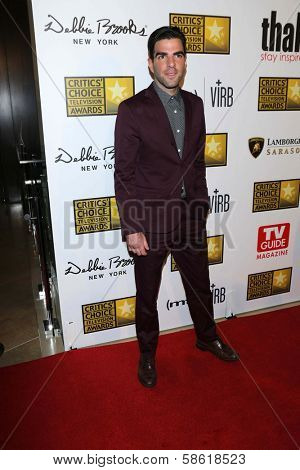 Zachary Quinto at the 3rd Annual Critics' Choice Television Awards, Beverly Hilton Hotel, Beverly Hills, CA 06-10-13