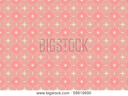 Cherry Blossoms Or Sakura Pattern On Pastel Color