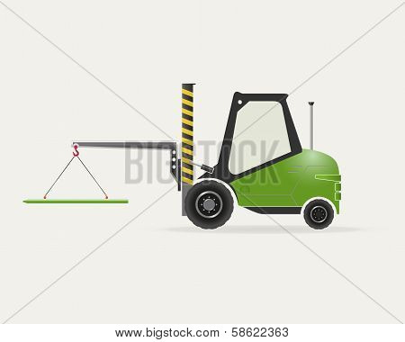Forklift With Crane