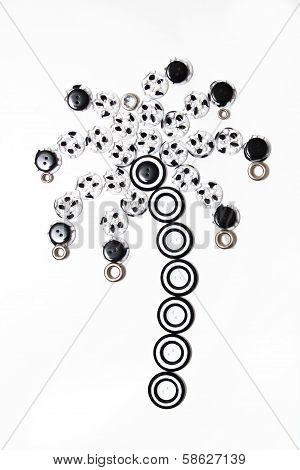 Palm Tree From Buttons