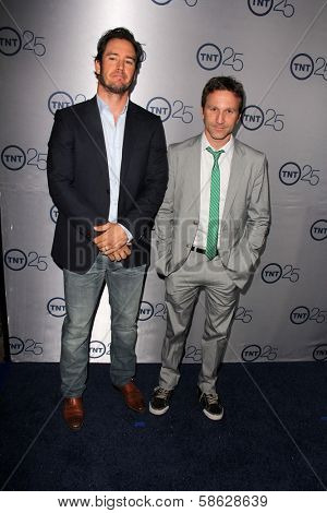 Mark-Paul Gosselaar and Breckin Meyer at the TNT 25th Anniversary Party, Beverly Hilton Hotel, Beverly Hills, CA 07-24-13