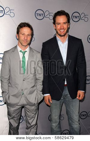 Breckin Meyer and Mark-Paul Gosselaar at the TNT 25th Anniversary Party, Beverly Hilton Hotel, Beverly Hills, CA 07-24-13