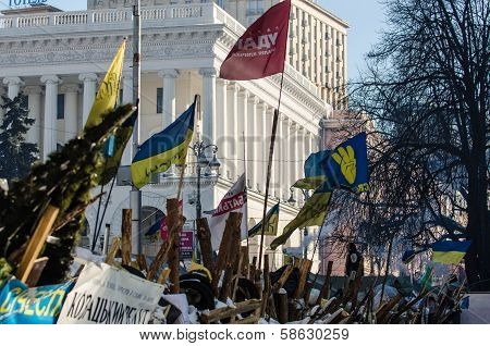 Maidan protests on 31 January 2014 in Kiev, Ukraine