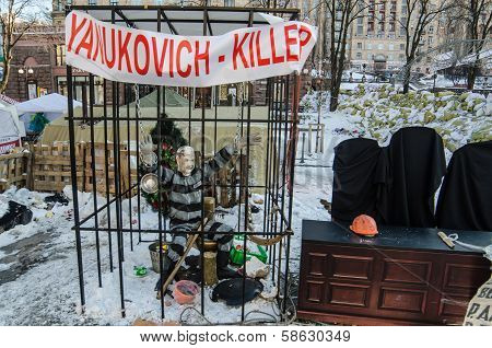 Maidan protests on 31 January 2014 in Kiev, Ukraine
