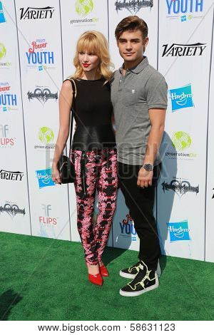 Garrett Clayton and Claudia Lee at Variety's Power of Youth, Universal Studios, Universal City, CA 07-27-13