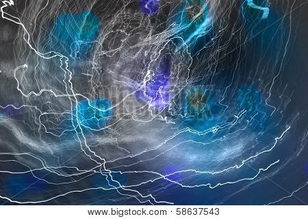 Lightning electricity background concept in blue color