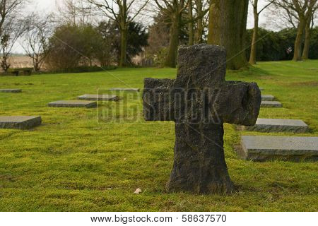German Cemetery Friedhof In Flanders Fields Menen Belgium