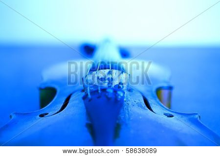 Old Violin Lying On The Table