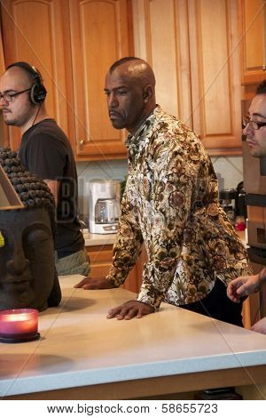 Ricco Ross on set of 