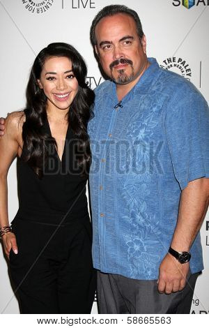 Aimee Garcia and David Zayas at the PaleyFest Fall Previews:  Fall Farwell - 