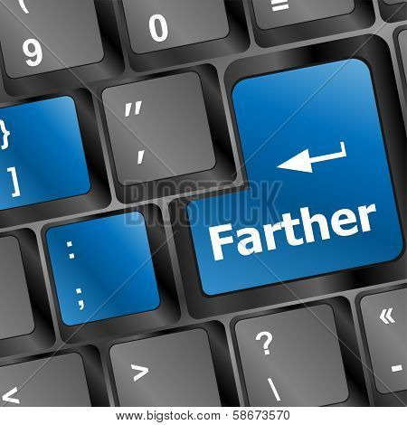 Farther Word On Computer Keyboard Pc Key
