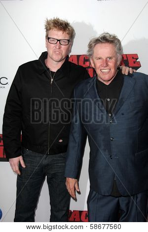 Jake Busey and Gary Busey at the 