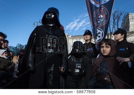 People Of 501St Legion Take Part In The Star Wars Parade In Milan, Italy