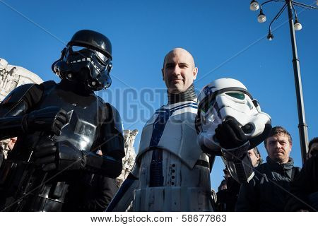 People Of 501St Legion Take Part In The Star Wars Parade In Milan, Italy