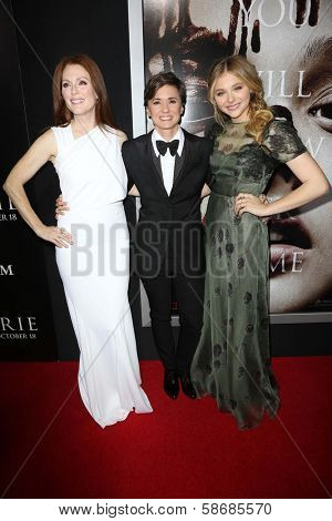 Julianne Moore, Kimberly Peirce and Chloe Grace Moretz at the 