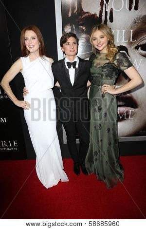 Julianne Moore, Kimberly Peirce and Chloe Grace Moretz at the 