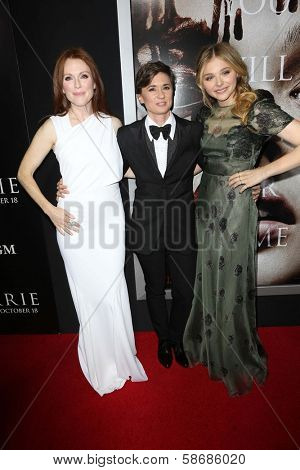 Julianne Moore, Kimberly Peirce and Chloe Grace Moretz at the 
