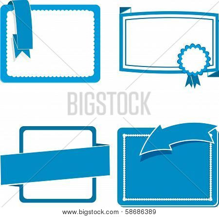 Message Card And Banner Blue
