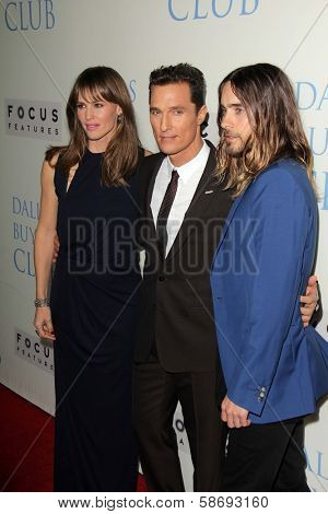 Jennifer Garner, Matthew McConaughey and Jared Leto at the 