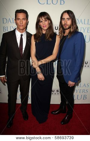 Matthew McConaughey, Jennifer Garner and Jared Leto at the 
