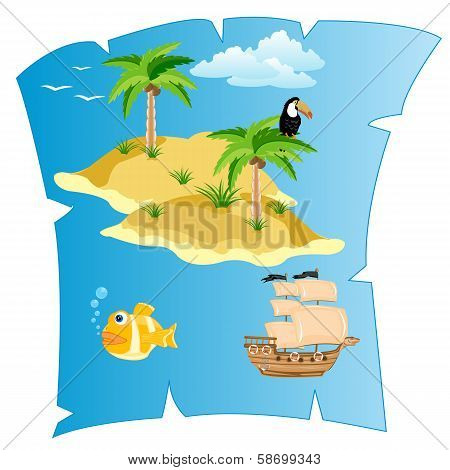 Island on card