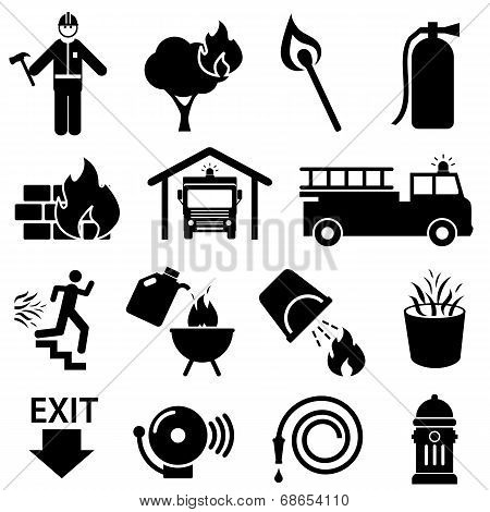 Fire Safety Icons