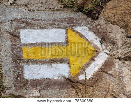 Tourist Signs On The Stone