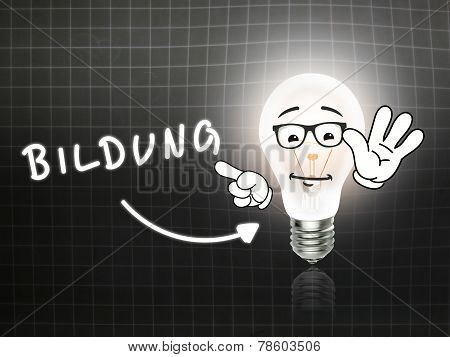 Bildung Bulb Lamp Energy Light Blackboard