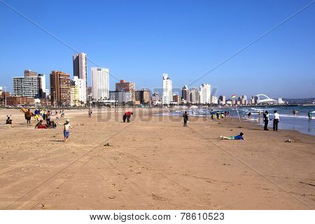 Early Morning On Beach In Durban, South Africa
