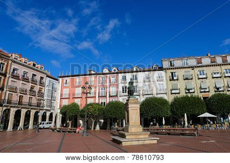 Plaza Mayor In Burgos, Spain