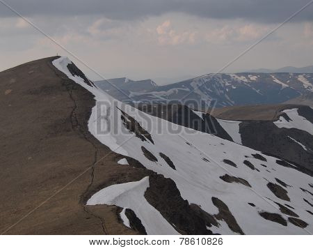 Carpathian mountains 2 under snow in spring