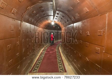 Moscow, Russia - NOVEMBER 29, 2014, Nuclear bunker, a former Soviet secret military facility - alter