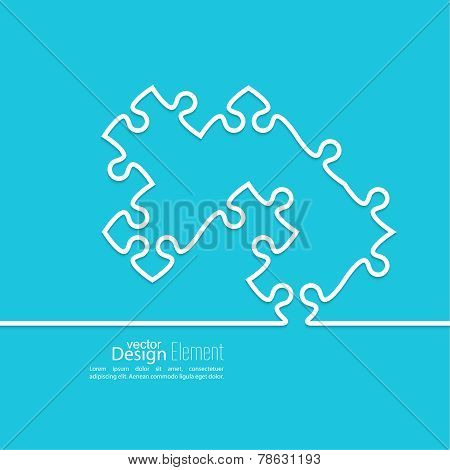 Vector abstract background from pieces of puzzle