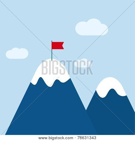Vector abstract background with mountains