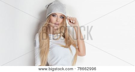 Portrait Of Attractive Blonde Woman.