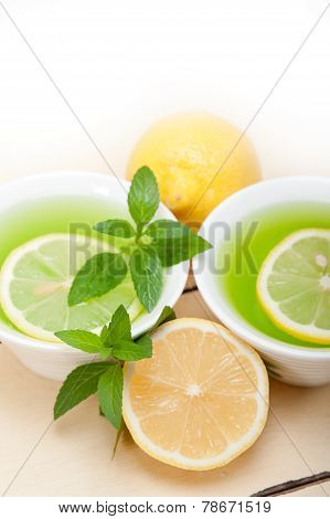 Mint Infusion Tea Tisane With Lemon