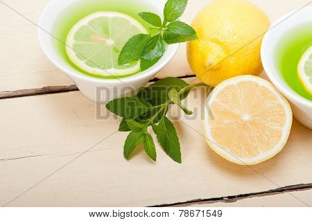 Mint Infusion Tea Tisane With Lemon