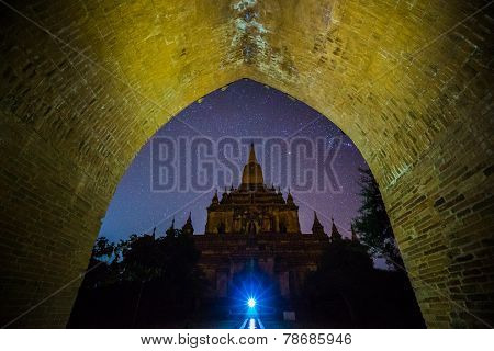 night time at Sulamani temple in Bagan, Myanmar