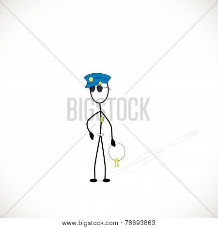 Police Figure Illustration
