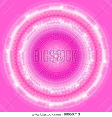 Abstract pink circle techical background