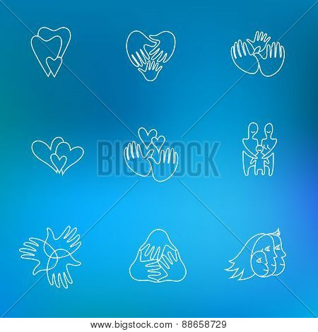 set of family logos
