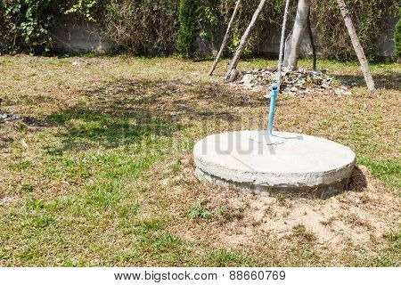Underground Cement Cylinder Of Lavatory Cesspit